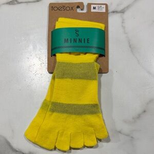 ToeSox Vibrant Yellow and Gray Toe Socks
